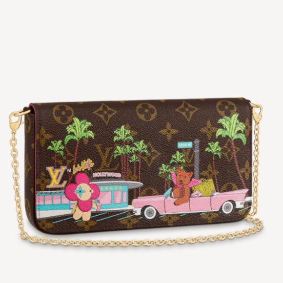 LOUIS VUITTON Felicie Pochette LV Logo Canvas Chain Strap Bag (LIMITED EDITION) - Picture 2 of 16